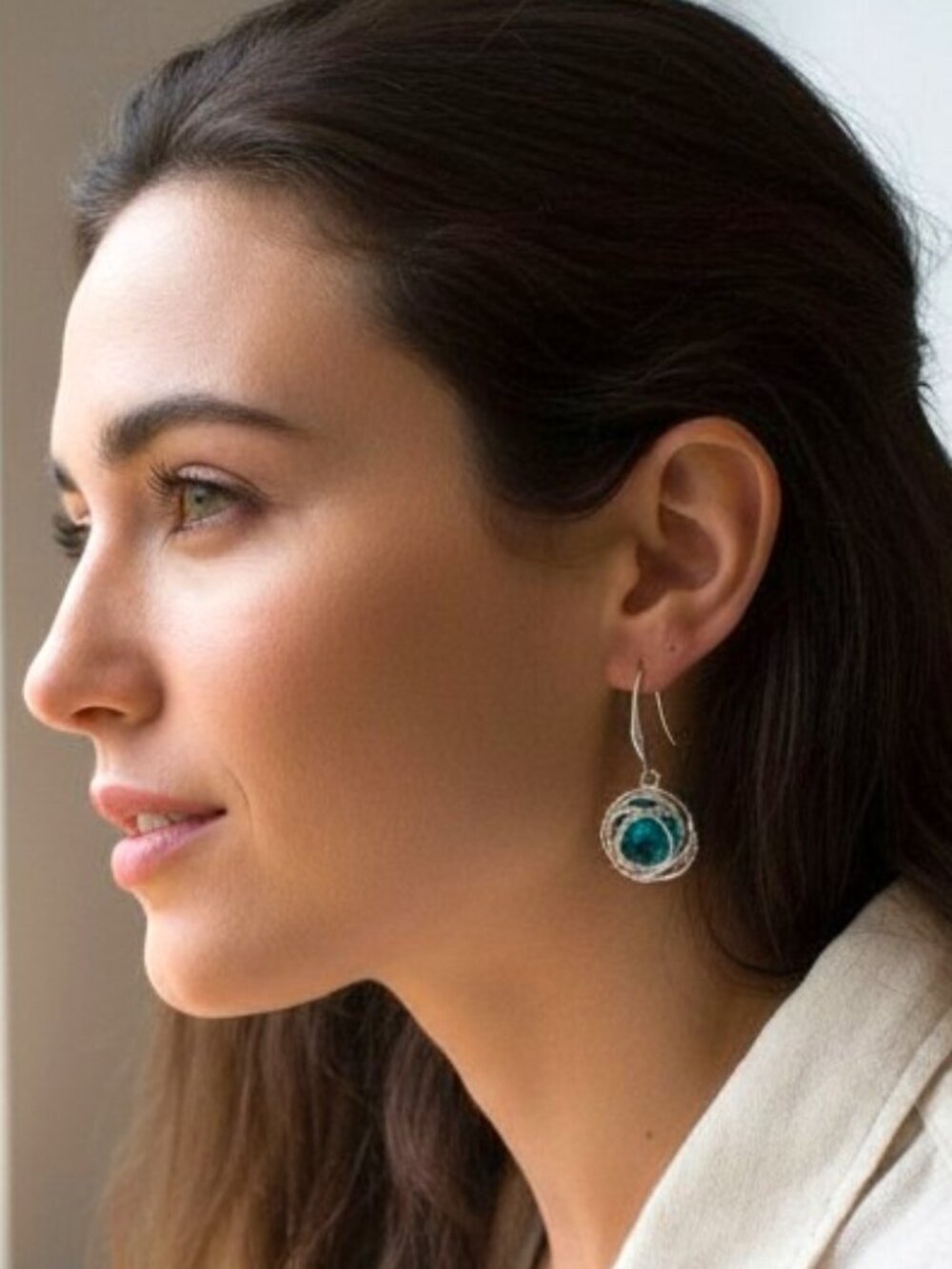 Origin Silver Tone Teal Resin Drop Earrings - Women's Jewelry